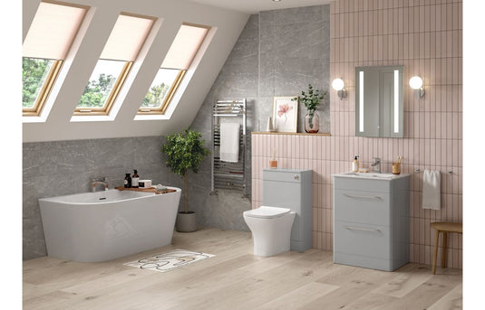 Ruby Nova 506mm WC Unit - Grey Gloss - RUBY104102 - Envy Bathrooms Ltd