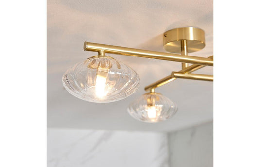 Ruby Oakley Ceiling Light - Brushed Brass - RUBY106309 - Envy Bathrooms Ltd