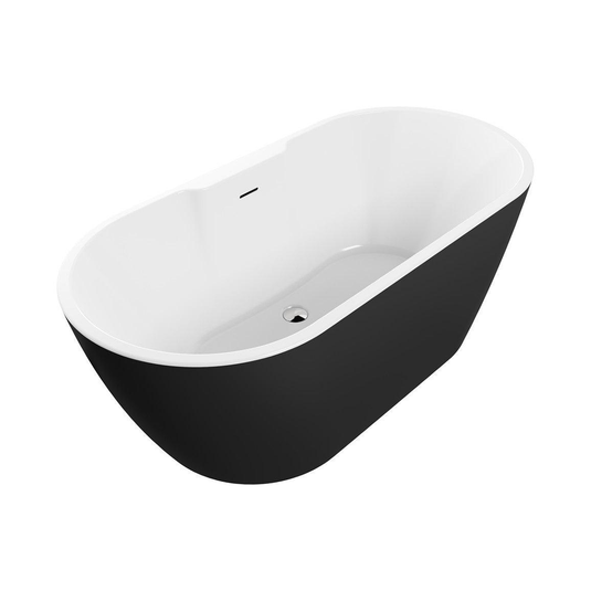 Ruby Olive Freestanding 1655x745x580mm 0TH Bath - Black - RUBY104126