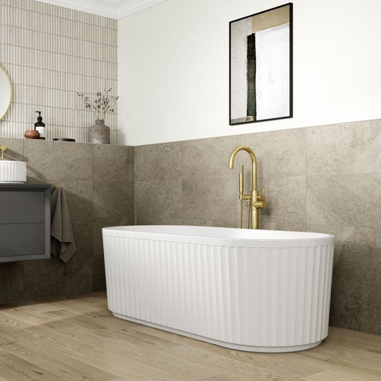 Ruby Oscar 1200mm Wall Hung 4 Drawer Basin Unit Run & Top - Matt Clay - RUBY108476 - Envy Bathrooms Ltd