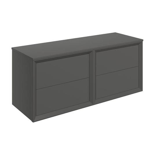 Ruby Oscar 1200mm Wall Hung 4 Drawer Basin Unit Run & Top - Matt Clay - RUBY108476 - Envy Bathrooms Ltd