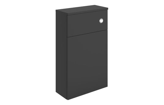 Ruby Paisley 500mm WC Unit - Matt Black & Glass - RUBY108462 - Envy Bathrooms Ltd