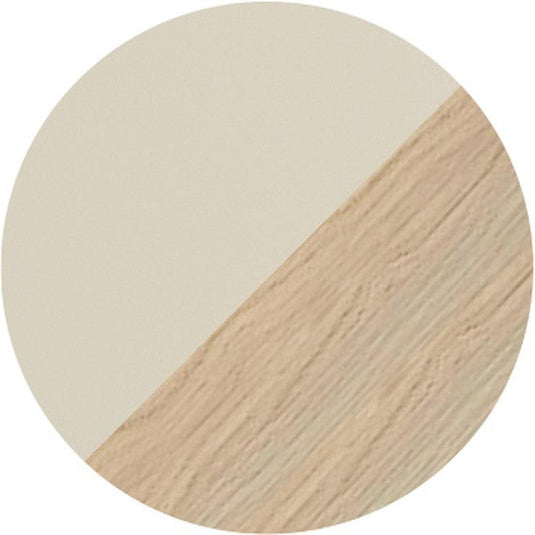 Ruby Paisley 815mm Wall Hung 2 Drawer Basin Unit & White Basin - Matt Cotton & Oak Effect - RUBY106887 - Envy Bathrooms Ltd