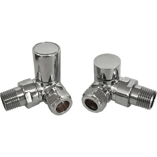 Ruby Patterned Chrome Radiator Valves - Corner - RUBY103016 - Envy Bathrooms Ltd
