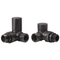 Ruby Patterned Matt Black Radiator Valves | Corner | RUBY108853