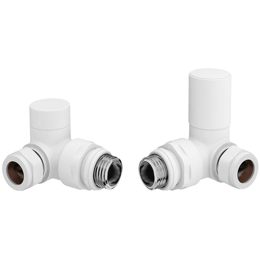 Ruby Patterned White Radiator Valves - Corner - RUBY104990 - Envy Bathrooms Ltd