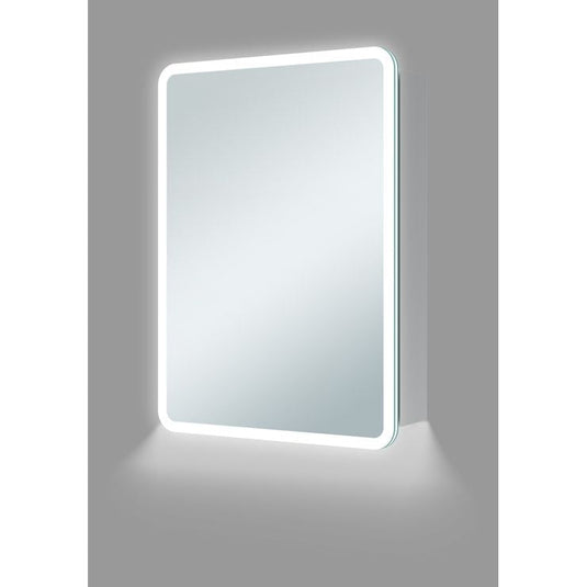 Ruby Pearl 500mm 1 Door LED Mirrored Cabinet - RUBY107585 - Envy Bathrooms Ltd