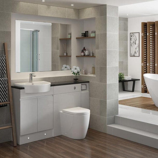 Ruby Pearl 555x435mm 1TH Semi Recessed Basin - RUBY1782 - Envy Bathrooms Ltd