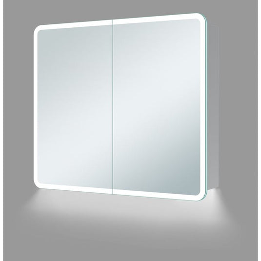 Ruby Pearl 600mm 2 Door LED Mirrored Cabinet - RUBY107586 - Envy Bathrooms Ltd