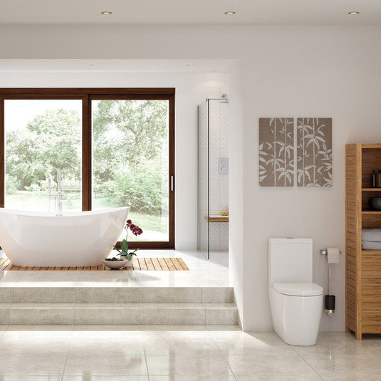 Ruby Pearl Close Coupled Fully Shrouded WC & Soft Close Seat - RUBY1863 - Envy Bathrooms Ltd