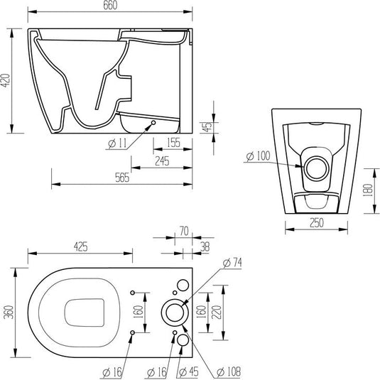 Ruby Pearl Close Coupled Fully Shrouded WC & Soft Close Seat - RUBY1863 - Envy Bathrooms Ltd