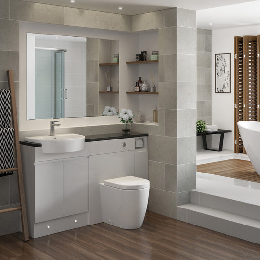 Ruby Pearl Rimless Back To Wall Comfort Height WC & Soft Close Seat - RUBY106144 - Envy Bathrooms Ltd