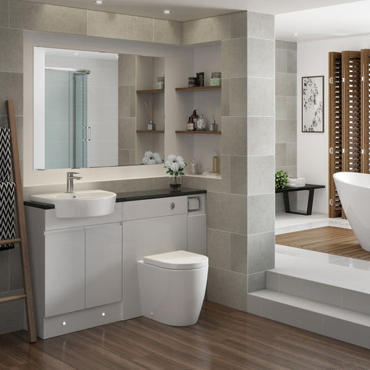 Ruby Pearl Rimless Back To Wall WC & Soft Close Seat - RUBY1860 - Envy Bathrooms Ltd