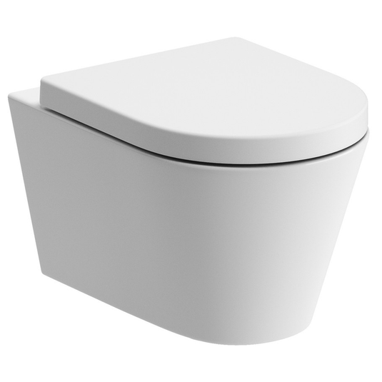 Ruby Pearl Rimless Wall Hung WC & Soft Close Seat - RUBY1861