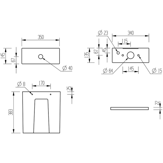 Ruby Piper Rimless Short Projection Close Coupled Open Back WC & Soft Close Seat - RUBY106139 - Envy Bathrooms Ltd