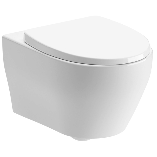 Ruby Piper Rimless Wall Hung WC & Soft Close Seat - RUBY106142 - Envy Bathrooms Ltd