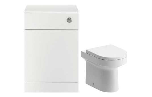 Ruby Ranger 500mm WC Unit & BTW Pan Pack - White Gloss - RUBY102951 - Envy Bathrooms Ltd