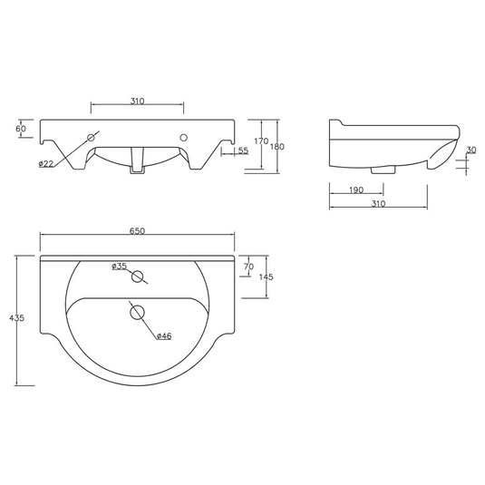 Ruby Ranger 650mm Vanity & C/C Toilet Pack - White - RUBY107168 - Envy Bathrooms Ltd