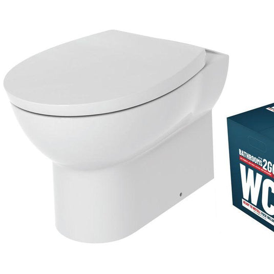 Ruby Ranger Full Suite with Rimless BTW WC & 1700mm Single End Bath - White Gloss - RUBY109073 - Envy Bathrooms Ltd