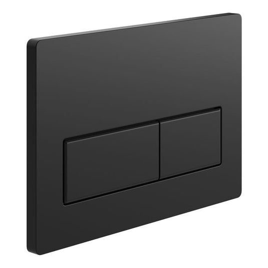 Ruby Rectangle Push Button Flushplate - Black - RUBY109026 - Envy Bathrooms Ltd