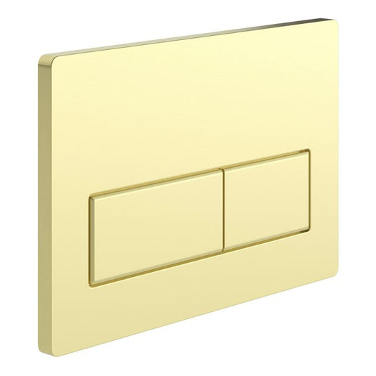 Ruby Rectangle Push Button Flushplate - Brushed Brass - RUBY109028 - Envy Bathrooms Ltd