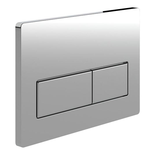 Ruby Rectangle Push Button Flushplate - Chrome - RUBY109027 - Envy Bathrooms Ltd