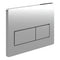 Ruby Rectangle Push Button Flushplate | Chrome | RUBY109027