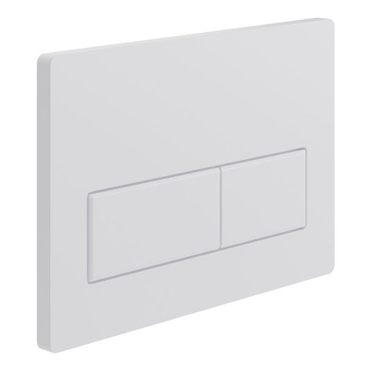 Ruby Rectangle Push Button Flushplate - White - RUBY109025 - Envy Bathrooms Ltd