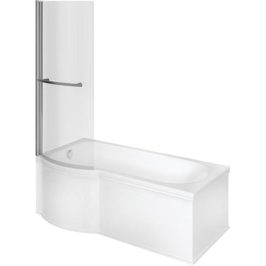 Ruby Remi P Shape 1700x850x560mm 0TH Shower Bath Pack (LH) - RUBY105608 - Envy Bathrooms Ltd