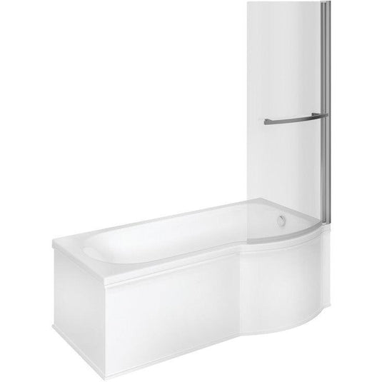 Ruby Remi P Shape 1700x850x560mm 0TH Shower Bath Pack (RH) - RUBY105609 - Envy Bathrooms Ltd