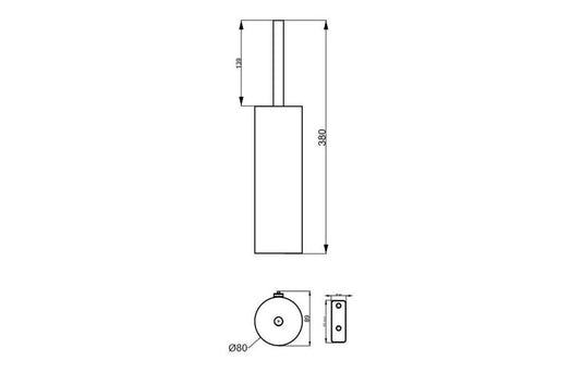 Ruby Remi Wall Mounted Toilet Brush Holder - Chrome - RUBY101680 - Envy Bathrooms Ltd