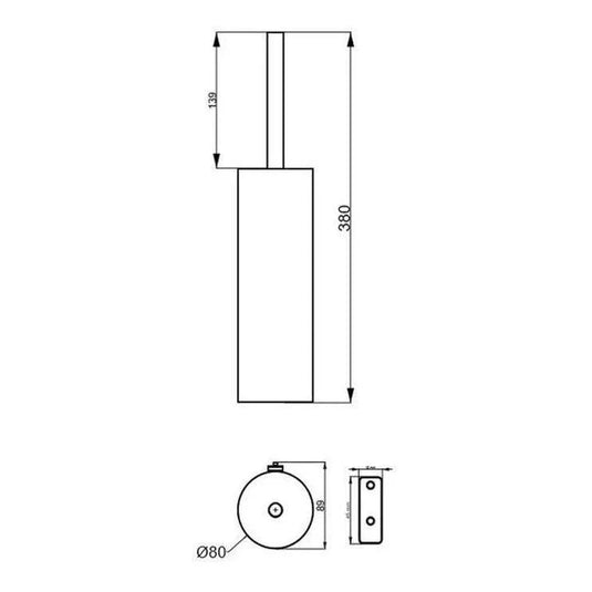 Ruby Remi Wall Mounted Toilet Brush Holder - Chrome - RUBY101680 - Envy Bathrooms Ltd