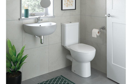 Ruby River 450x400mm 1TH Basin & Semi Pedestal - RUBY1827 - Envy Bathrooms Ltd