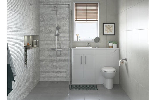 Ruby River 550x400mm 1TH Basin & Full Pedestal - RUBY1830 - Envy Bathrooms Ltd