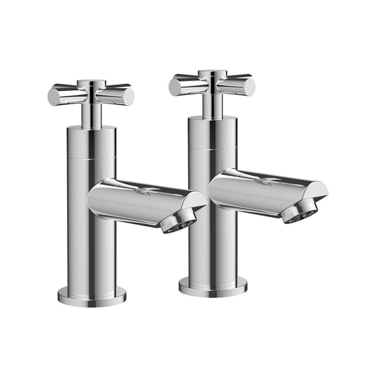 Ruby Rocky Basin Taps - Chrome - RUBY105763 - Envy Bathrooms Ltd