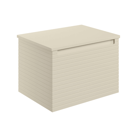 Ruby Roo 600mm Wall Hung 1 Drawer Basin Unit & Worktop - Matt Cotton - RUBY106928 - Envy Bathrooms Ltd