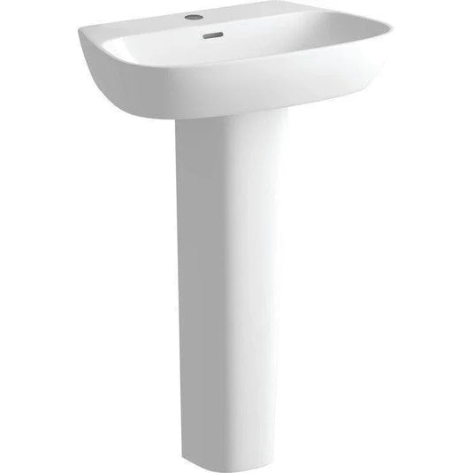Ruby Roo 600x400mm 1TH Basin & Full Pedestal - RUBY1809 - Envy Bathrooms Ltd