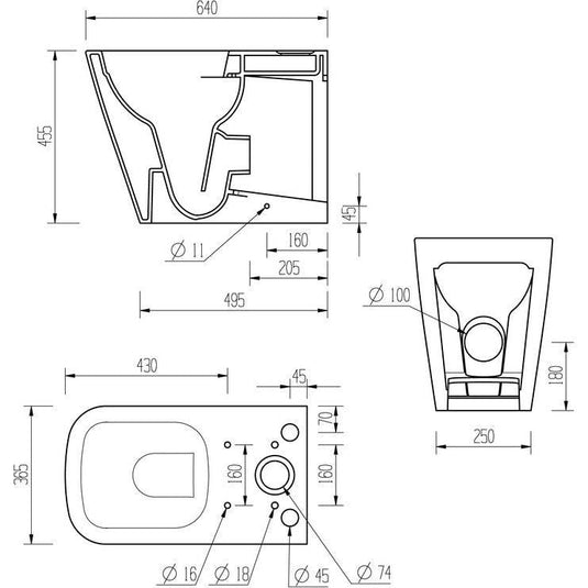 Ruby Roo Rimless Close Coupled Fully Shrouded Comfort Height WC & Soft Close Seat - RUBY1889 - Envy Bathrooms Ltd