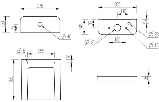 Ruby Roo Rimless Close Coupled Open Back Comfort Height WC & Soft Close Seat - RUBY106145 - Envy Bathrooms Ltd