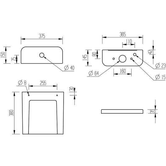Ruby Roo Rimless Close Coupled Open Back Comfort Height WC & Soft Close Seat - RUBY106145 - Envy Bathrooms Ltd