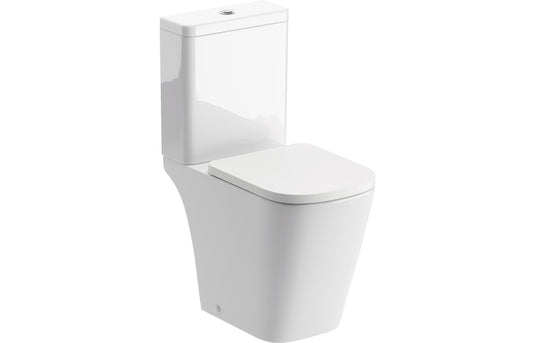 Ruby Roo Rimless Close Coupled Open Back Short Projection WC & Soft Close Seat - RUBY106146 - Envy Bathrooms Ltd