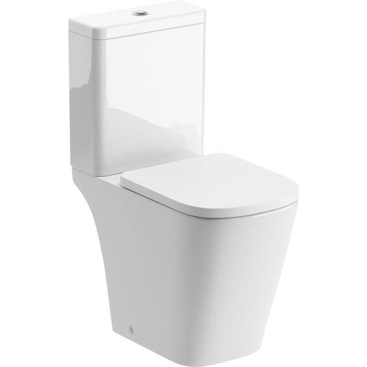 Ruby Roo Rimless Close Coupled Open Back Short Projection WC & Soft Close Seat - RUBY106146 - Envy Bathrooms Ltd
