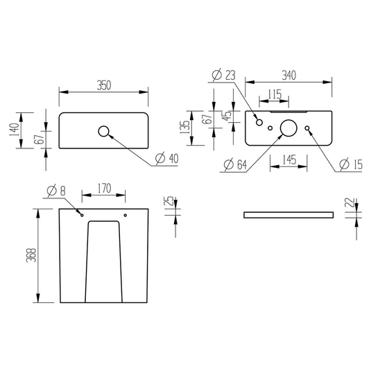 Ruby Roo Rimless Close Coupled Open Back Short Projection WC & Soft Close Seat - RUBY106146 - Envy Bathrooms Ltd