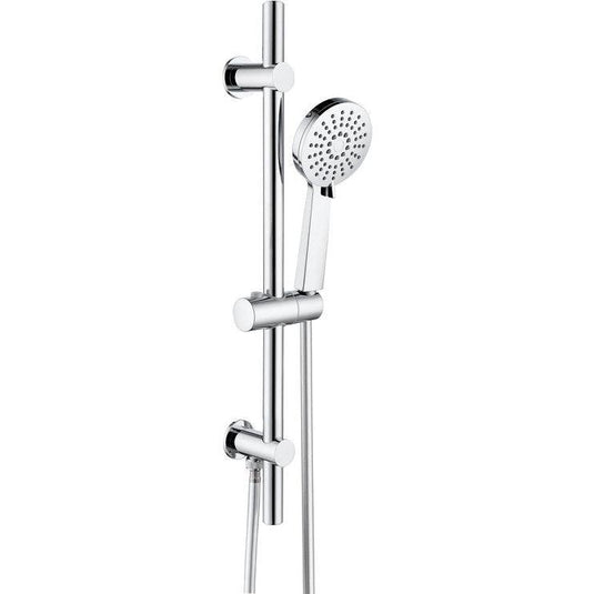 Ruby Round Premium Slider Rail Kit w/Elbow & 3 Mode Handset - Chrome - RUBY105853 - Envy Bathrooms Ltd