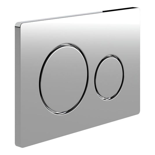 Ruby Round Push Button Flushplate - Chrome - RUBY109021 - Envy Bathrooms Ltd