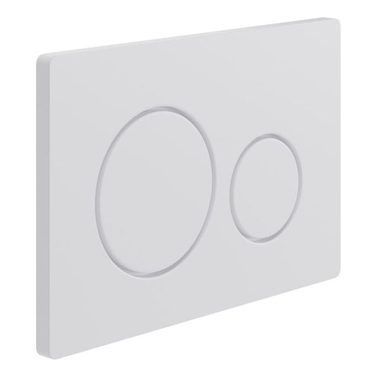 Ruby Round Push Button Flushplate - White - RUBY109019 - Envy Bathrooms Ltd