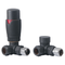 Ruby Round Thermostatic Anthracite Radiator Valves | Corner | RUBY104997