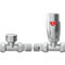 Ruby Round Thermostatic Chrome Radiator Valves | Straight | RUBY103022