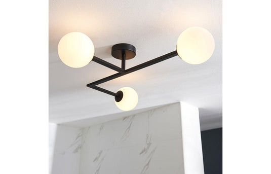 Ruby Roxie Ceiling Light - Matt Black - RUBY106314 - Envy Bathrooms Ltd