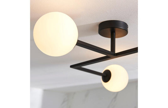 Ruby Roxie Ceiling Light - Matt Black - RUBY106314 - Envy Bathrooms Ltd